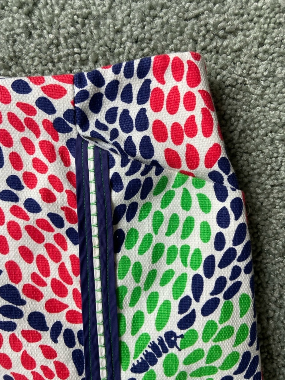 Lilly Pulitzer Multicolor Leaf-Print Mini Skirt - Navy, Coral, Lime Size 6 - Picture 2 of 10
